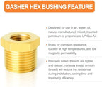 GASHER 36PCS Brass Hex Bushing Fitting Kit Hex Bushing 1/4" - 1/8", 3/8" - 1/8", 3/8" - 1/4", 1/2" - 1/4", 1/2" - 3/8", 3/4" - 1/2" - Image 3