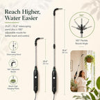 High Reach Plant Waterer for Indoor Plants, Electric Hanging Plant Waterer with 25.6"–35.4" Telescoping Watering Wand, 2000mAh Rechargeable Indoor Plant Watering Device with 6.8 ft Hose & Spray Nozzle - Image 2