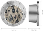 Stainless Steel 60-Minute Mechanical Timer Black Water Drop Pattern Printed Timer - Image 2
