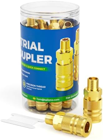TAILONZ 1/4"MNPT M Style Quick Connect Industrial Air Coupler by TAILONZPNEUMATIC