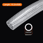MECCANIXITY Braided Clear PVC Vinyl Tubing 3/4" ID PVC Tube High Pressure Water Hose 50ft for Industrial Tubing, Pump, 19mm x 23mm - Image 2