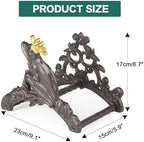 Sungmor Heavy Duty Cast Iron Garden Hose Holder | Water Hose Hanger Wall Mounted | Decorative Indoor Outdoor Hose Rack Reel | 50FT 75FT 100FT Water Hose Bulter Storage | Lovely Frog Metal Hose Stand - Image 5