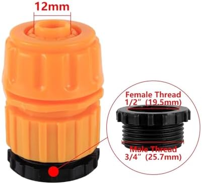 20PCS Hose Quick Connect Fitting(for 12/16/25mm I.D. Hoses) Garden Irrigation Accessories for Pipe Repair and Replacement(4207) - Image 2
