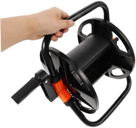balacoo Pipe Storage Rack Outside Hose Reel Water Hose Roller Wall Mount Reel Watering Cart Floor Standing Reel Holder Reel on Wheels Winding Reel Plastic - Image 3