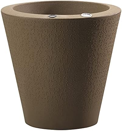 Crescent Garden A596544 Self Watering Dot Planter with Trudrop System Mocha, 26" by CrescentGarden
