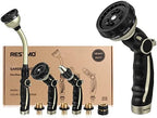 RESTMO Garden Watering Combo, Heavy Duty Hose Sprayer | Metal Hose Wand | High Pressure Hose Nozzle, Thumb Flow Control, Quick Connect Fittings Included, Easy to Reach Anywhere in Garden & Lawn by Restmo