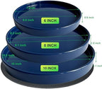 Yukfona Ceramic Plant Saucer Pot Tray 6, 8, 10 Inch Blue, Planter Saucers for Indoors Outdoor, Durable Sturdy Flower Drainage drip Water Tray for Glazed Pots Base - Image 2