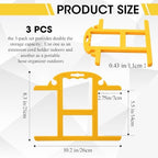 Ripeng 3 Pcs Heavy Duty Extension Cord and Hose Reel with Carrying Handle, Durable ABS H-shape Design Fits 100ft Cord Cable or Water Hose, 50ft Soaker Tube Management (Yellow) - Image 2