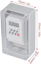 Focket Pool Pump Timer, Outdoor Waterproof Programmable Timer Switch Mechanical Timer Box with Manual Button, Heavy Duty Digital Timer Box for Water Heater, Pool Pump, SPA, Motor (AC - Image 5