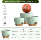 Self Watering Pots with Drainage Holes, 3 Pack 12/10/8 Inch Plant Pots with Water Level Indicator Deep Reservoir, Large Plastic Planter for Indoor Outdoor Plants - Green Brown - Image 2