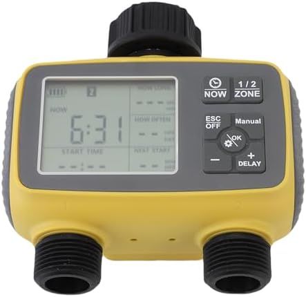 Generic Water Timer for Garden Hose, 2 Zone Programmable Water Timer Manual Watering Irrigation Controller System with Rain Delay, for Yard, Lawn, Pool - Image 2