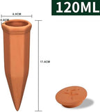Soilagua Large Terracotta Watering Spikes with Lids, 8-Pack - Image 2