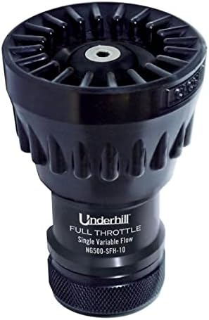 Underhill Magnum UltraMax Full Throttle High Flow Garden Water Hose Nozzle, Sprayer, 39-100 GPM 80 PSI, 1-Inch FHT, Jet, Soak, Fan, NG500-SFSH-10 by Underhill