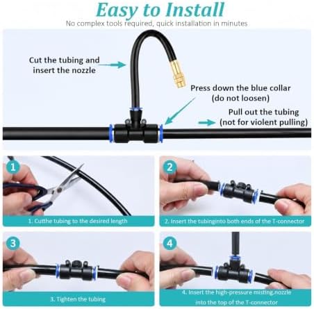 Heavy Duty Plant Misting Watering System with Bending Flexible Hose - Image 7