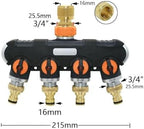 3/4 Inch 2/4-Way Brass Garden Hose Splitter Garden Tap Y-Type Watering Connector Distributor for Outdoor Faucet (Color : J) - Image 3