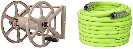 Liberty Garden Hose Reel + Flexzilla Garden Hose by LibertyGardenProducts