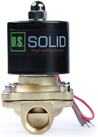 U.S. Solid 1/2" Brass Electric Solenoid Valve 24VAC Air Non-potable Water NBR Normally Closed - Image 3