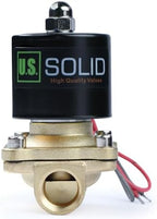 U.S. Solid 1/2" Brass Electric Solenoid Valve 24VAC Air Non-potable Water NBR Normally Closed - Image 3