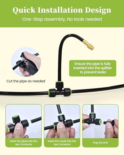 RAINPOINT 100FT Drip Irrigation System with 30pcs Adjustable Copper Nozzles - Image 5