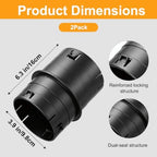 2 Pack 4" Universal Pipe Connector with Snap Lock, Corrugated to PVC Pipe Adapter for Sump Pump Discharge & French Drain Extension, Yard Drainage, Fits 4" Corrugated Pipe, 4" SCH 40 & SDR 35 - Image 2