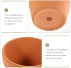 Flower Pot 10pcs Pottery with Drainage Hole Red - Image 3