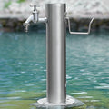 Freestanding Stainless Steel Garden Water Column, Durable Outdoor Water Tap & Hose Stand for Irrigation, Metal Fountain Yard Hydrant, Perfect for Washing by Unknown