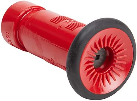 1" Plastic Red Fire Nozzle (NPSH) with Durable Rubber Bumper - Image 4