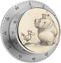 Mechanical Kitchen Timers for Cooking,Animal Line Style Printed 60 Minute Magnetic Countdown Timer,Cute Cooking Timers with Alarm,Stainless Steel Time Timer Manual No Batteries Required by Unknown