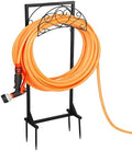 Garden Hose Holder Stand with 4 Ground Spikes, Black by Unknown