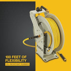 Klutch Auto-Rewind Air Hose Reel, 1/2in. x 100ft., 300 PSI - Image 2
