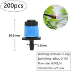 Garden Supplies Garden Drip Irrigation Sprinkler Watering Misting Nozzle Dripper with Plastic Spike Inserting Ground Fit 4/7mm Hose Greenhouse Nozzle(C) - Image 3