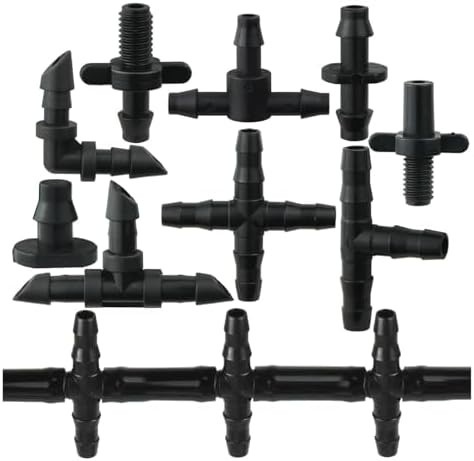50pcs Garden Tee Connector 4/7mm 1/4'' Hose Pipe Water Tubing Barb Fitting Drip Irrigation Adapter Coupling Repair(A-50PCS) - Image 4
