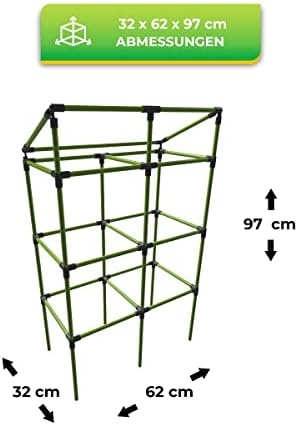 BioGreen Trellis for Raised Garden Bed with Watering System City Jungle | 12“L x 24“W x 38“H | Ideal Growth for Climbing Plants | Easy to Assemble - Image 4