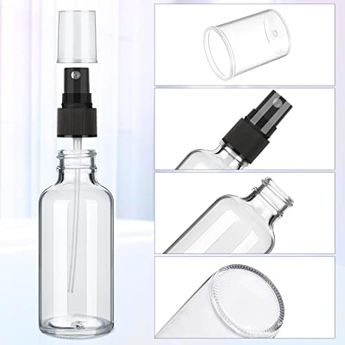 Yungyan 100 Pcs 4 oz Mini Glass Spray Bottles Empty Small Essential Oil Bottles Fine Mist with 3 Funnel 5 Dropper Cleaning Brush for Hair Travel Plants Perfumes(Clear) - Image 3