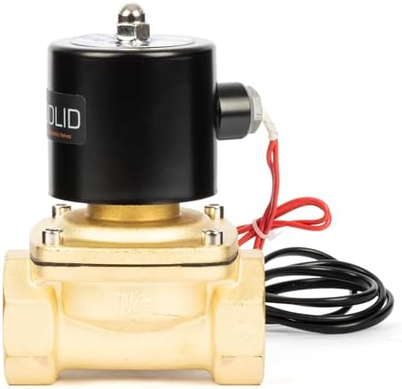 U.S. Solid Smart WiFi Brass Solenoid Valve, 1-1/2", 110V AC, Normally Closed, App Remote Control for Water Systems & Automation - Image 3