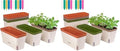 VIVOSUN Self-Watering Planters, 12-Pack 10.5 Inch Compact Rectangular Window Herb Planter Box with 10 PCS Plant Labels, Plant Container for Basil, Flowers, Succulents, Indoor & Outdoor by VIVOSUN