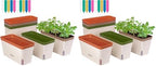 VIVOSUN Self-Watering Planters, 12-Pack 10.5 Inch Compact Rectangular Window Herb Planter Box with 10 PCS Plant Labels, Plant Container for Basil, Flowers, Succulents, Indoor & Outdoor by VIVOSUN