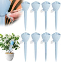 Self Watering Spikes, 4/8 Pack Automatic Plant Waterer with Adjustable Valve, Drip Irrigation Stakes for Indoor & Outdoor Plants, Self Watering Insert Devices for Garden, Vacation (8, Blue) by Spwejsr