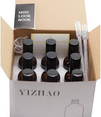 YIZHAO Black Glass Spray Bottles 4oz, with Small Fine Mist Spray, Metal Cap, Refillable for Essential Oil,Travel,Cleaning,Perfume,Aromatherapy,Makeup – 9 Pcs - Image 6