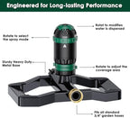 FANHAO Gear Drive Sprinkler with Metal Base, Adjustable Lawn Sprinkler - Image 4
