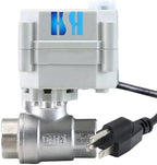 3/8 inch DN10 110-230VAC Normally Closed CF8/Stainless Steel 304 Manual Override Motorized Electrical Ball Valve With U.S. Plug - Image 5
