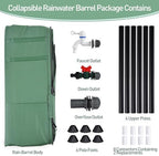 53 Gallon Collapsible Rain Barrel with Zipper and Faucet - Image 6