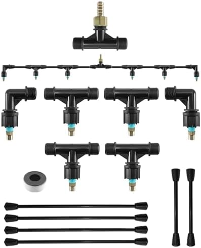 6-Nozzle Boom Wand for ATV Sprayers, 7.5 Ft Poly Spray Bar, 3/8" Brass by Unknown