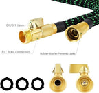 75 ft Expandable Garden Hose - Flexible Water Hose with 10 Spray Nozzle - Car Wash Hose with 3/4" Solid Brass Connector - Flexible Expanding Hose with 10 Pattern Spray Nozzle - Image 4