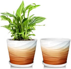 6 Inch Ceramic Plant Pot(6.7 in Diameter,2 Pack) by YUFDA