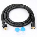 Black inless Steel Shower Hose 2M - Double Lock with Inner Tubes for Bathroom Accessories | Flexible & le-Free Design Ideal for Modern Showers - Image 4