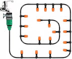 49.2ft Greenhouse Micro Drip Irrigation Kit Automatic Watering System Plant Garden Watering System with Quick Connector, 19 Tee Joints, 20 Nozzles by NDNCZDHC