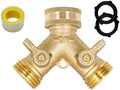 Garden Hose Splitter 3/4 Inch 2/4-Way Brass Garden Hose Splitter Tap Y-Type Watering Connector Distributor for Outdoor Faucet(Y-type-USA) by Unknown