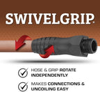 Flexzilla Colors SwivelGrip Garden Hose 5/8 in. x 50 ft., Lightweight All-Weather Water Hose, Durable and Flexible, Leak-Free Connections, Red Clay - Image 3