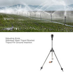 Alomejor 360 Degree Rotating Irrigation Nozzle Adjustable Coverage Tripod Sprinkler Easy to Use for Large Areas ABS - Image 2